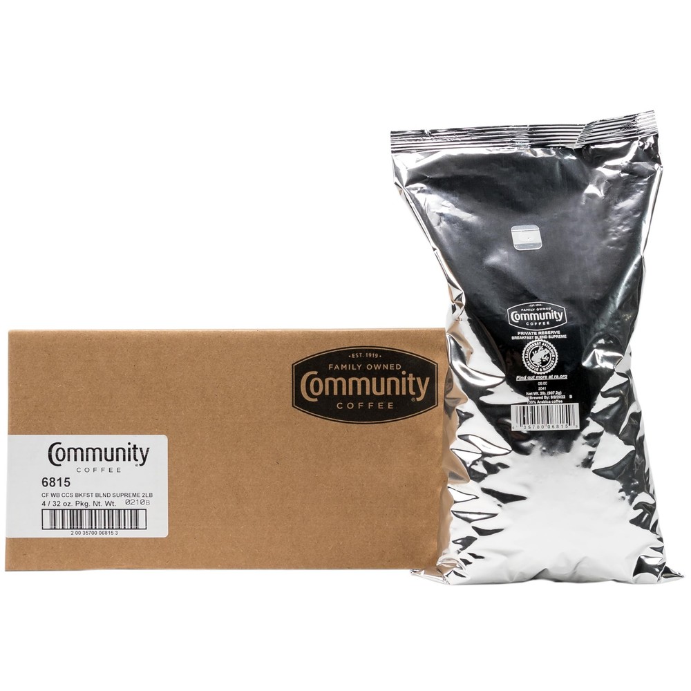 Community Coffee Private Reserve Breakfast Blend Supreme 32 Ounce (Pack of 4)