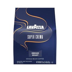 Full-Bodied Super Crema Whole Beans – 22 oz Arabica Robusta for Home Brewing