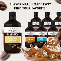Christopher Bean Cold Brew Coffee Concentrate – Christmas Cupcake Coffee Bottle