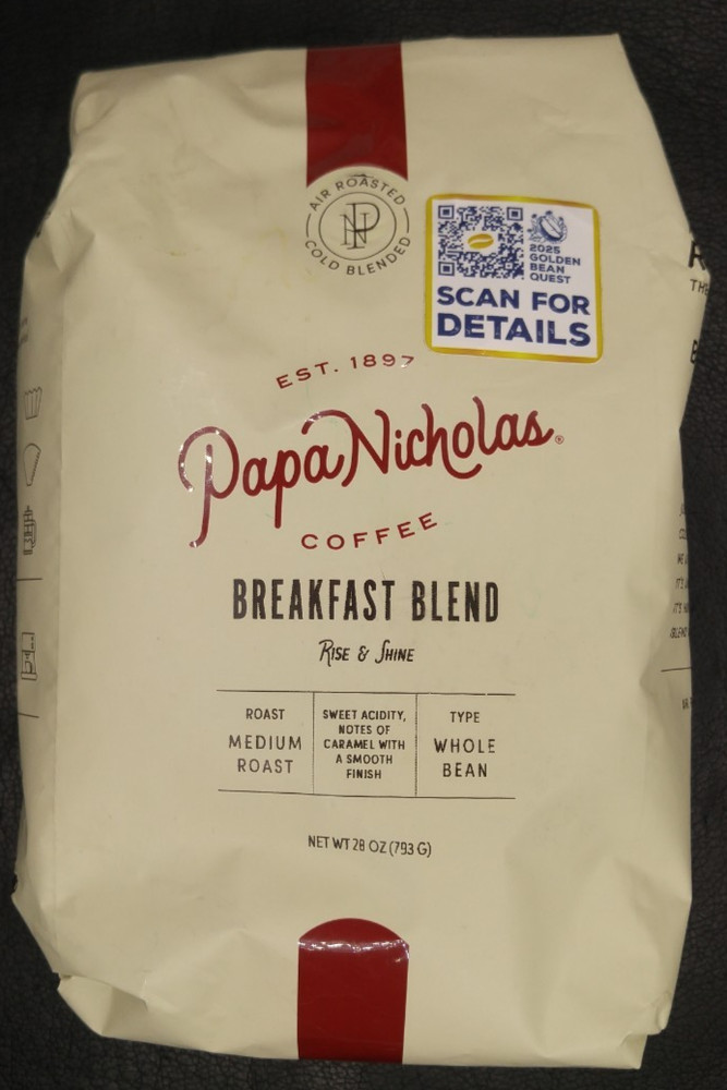 Papa Nicholas Coffee Whole Bean Premium Coffee – Breakfast Blend New