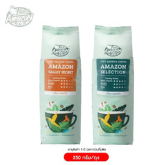x 2 packs Cafe Amazon Roasted Coffee Bean Real Roasted Coffee 250g./pack