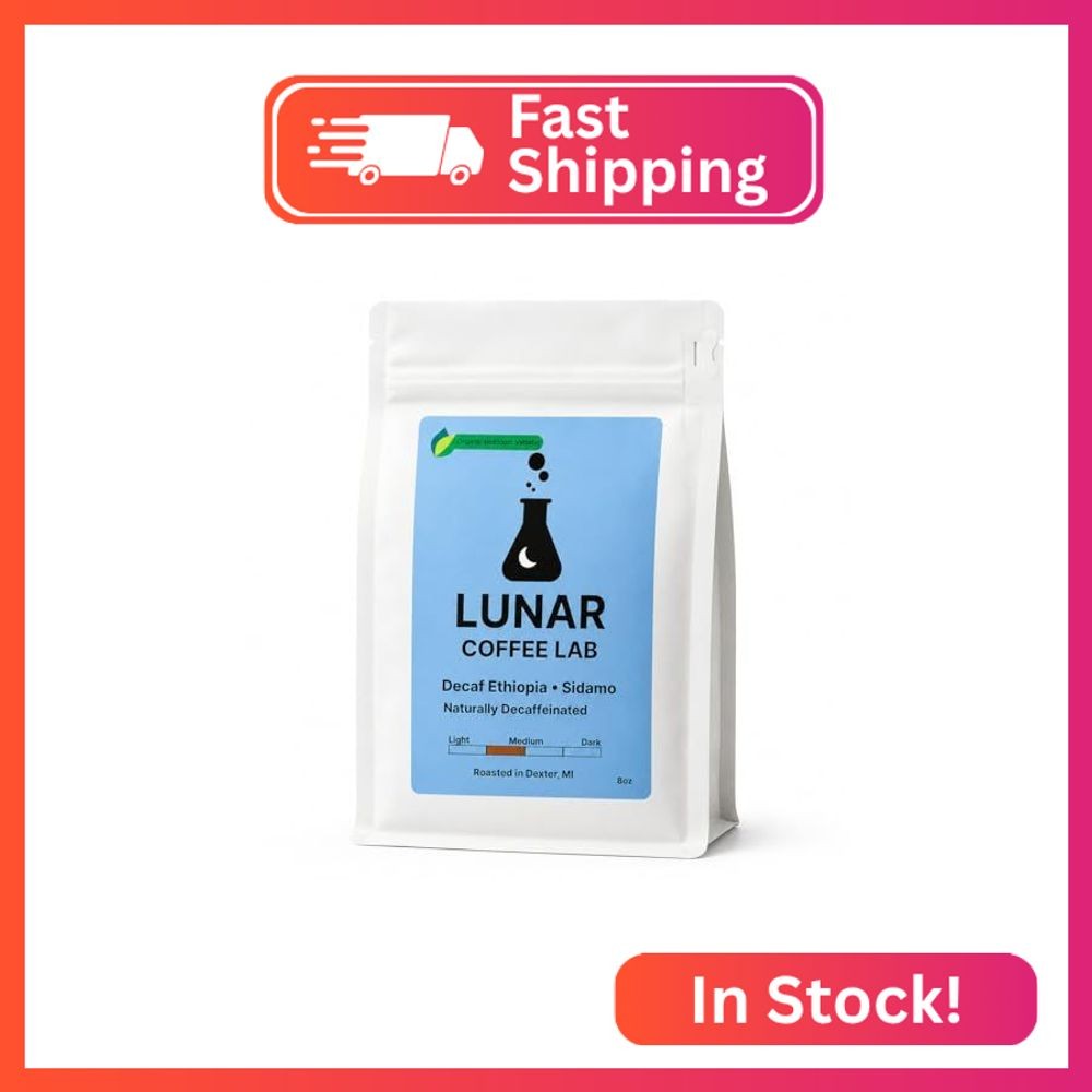Lunar Coffee Lab Ethiopia Sidamo Heirloom Decaf Coffee, Medium Roast, Whole Bean