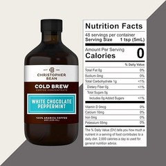 Christopher Bean White Chocolate Peppermint Cold Brew Coffee Bottle