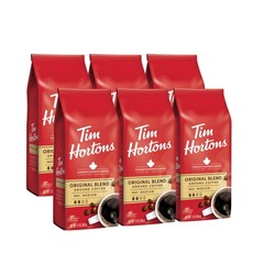 Tim Hortons Original Blend, Medium Roast Ground Coffee, 12 Ounce (Pack of 6)