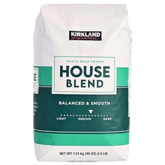 Kirkland Signature House Blend Whole Bean Coffee, Medium Roast, 40 Ounce