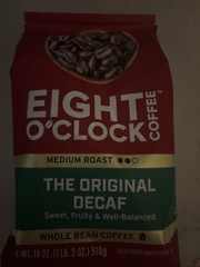 Eight O’Clock Decaf Coffee Whole Bean 18oz Medium Roast Fresh EXP 8/27/26