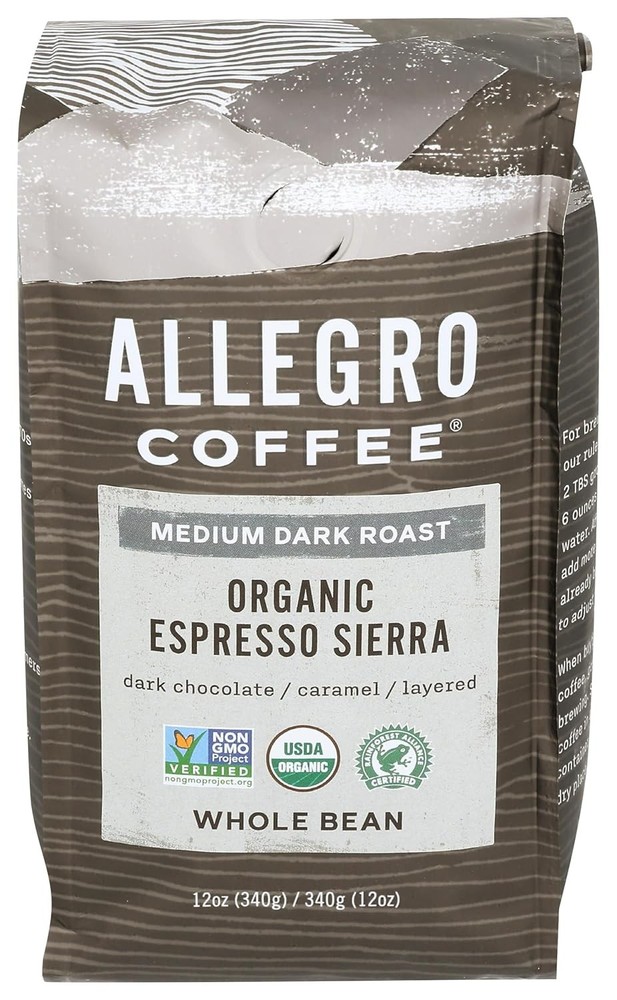 Organic Espresso Sierra Whole Bean Coffee 12 oz