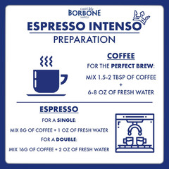 Caffe Borbone Espresso Intenso Whole Bean Coffee Medium Roast 2.2lb Bag