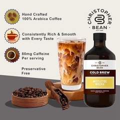 Christopher Bean Mistletoe Mocha Cold Brew Coffee Concentrate Sweet Bottle