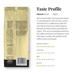 Caffe Vergnano Whole Bean Coffee Gran Aroma 1.1 lb Bag – Medium Roast Espresso B