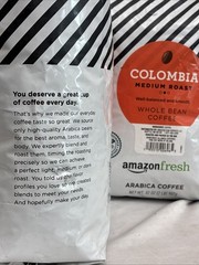 Amazon Fresh 2 Pack Colombia Whole Bean Coffee Medium Roast 32 Oz Each 4LB Total