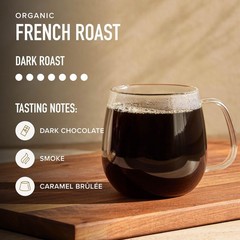 Bold USDA Organic Dark French Roast Coffee – 100% Arabica, 18 Oz Resealable Bag