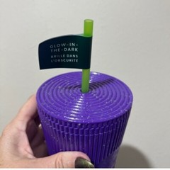 💜 Starbucks Halloween Glow In The Dark Purple Splatter Tumbler & Keychain *