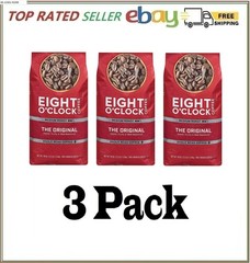 3 Pack – Eight O’Clock Medium Roast Whole Bean Coffee, The Original, 40 oz.
