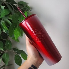 ❤️NEW🤍 Starbucks Red Ombre Christmas Holiday Stainless Steel Tumbler 2022