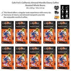 Cafe Frei California Almond Cherry Flavored Coffee Roasted Arabica Beans 125gx10