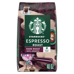 Whole Coffee Beans, Dark Roast Hot or Iced Coffee, Espresso Roast, 40 Oz