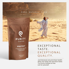 PROTECT High Antioxidant Light-Medium Roast Whole Bean (12Oz Bag) | Specialty-Gr