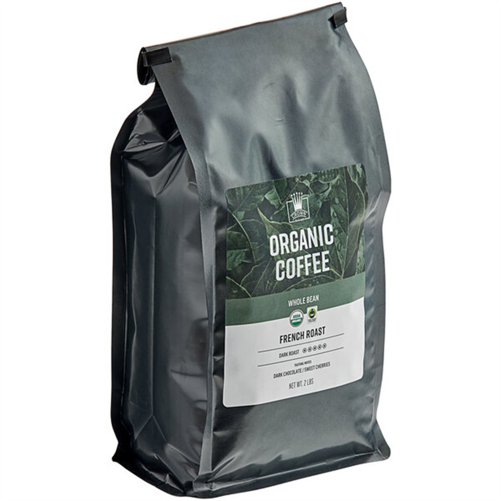 Crown Beverages Organic French Roast Whole Bean Coffee 2 lb. – 5/Pieces