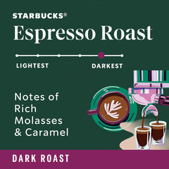 Whole Coffee Beans, Dark Roast Hot or Iced Coffee, Espresso Roast, 40 Oz