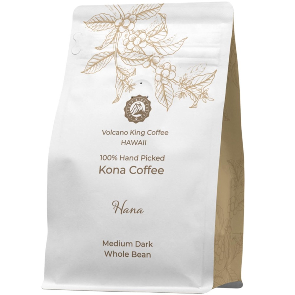 Hawaiian Kona Coffee Beans, No. 1 Grade, 100% Kona No Blend, Medium Dark Roas…