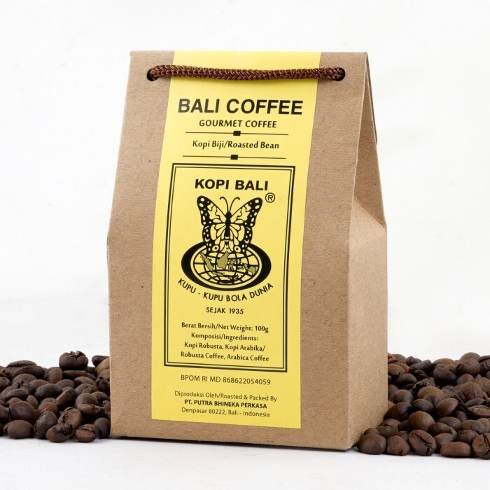 Kupu Kupu Bola Dunia, Bali Coffee Original, 100g, Roasted Bean (Pack of 1)
