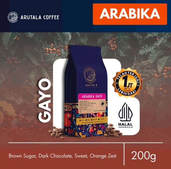 Coffee beans roasted ACEH GAYO INDONESIA COFFEE 250 G