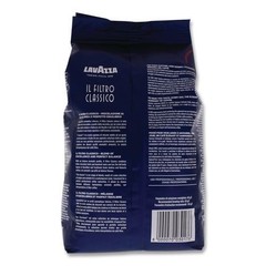 Lavazza Filtro Classico Whole Bean Coffee, Dark and Intense, 2.2 lb Bag, 4/Pack