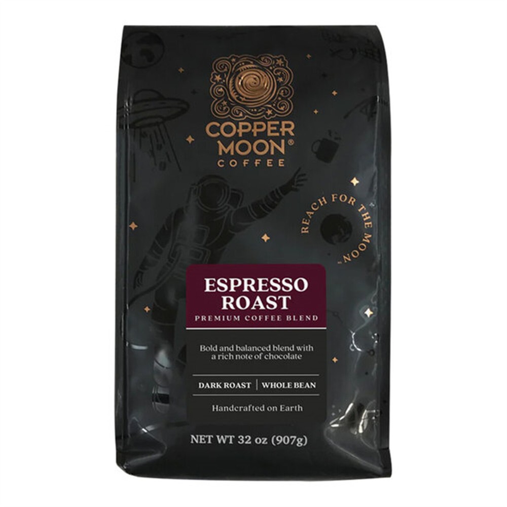 Copper Moon Espresso Roast Whole Bean Coffee 2 lb. – 4/Pieces WS-110CMWBESPRO