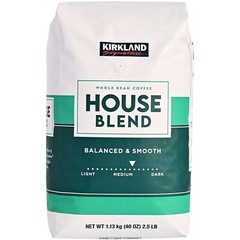 2 Packs Kirkland Starbucks House Blend Medium Roast Whole Bean Coffee 2 LB Each