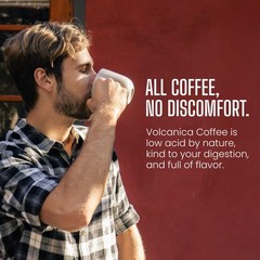 Volcanica Espresso Beans Decaf Coffee, Dark Roast 16 Ounce (Pack of 1), Brown