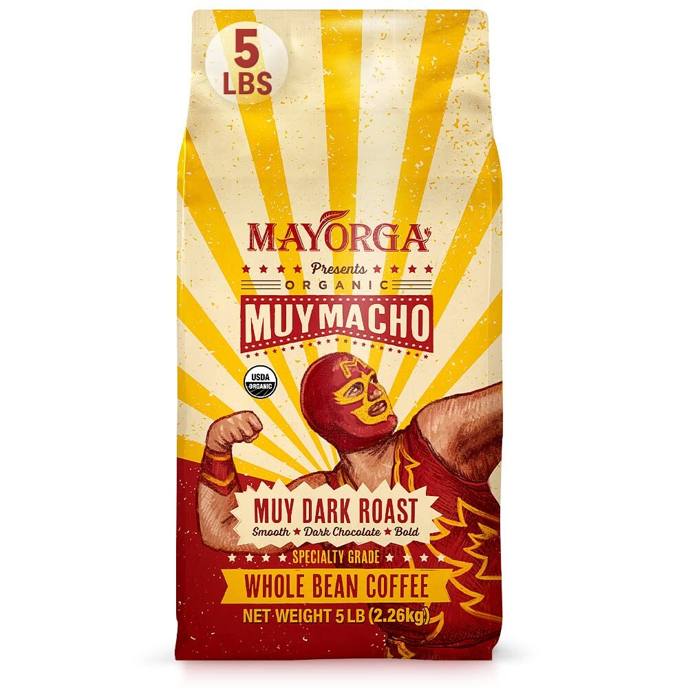 Mayorga Intense Dark Roast Coffee 5 lb – Muy Macho Blend 100% Arabica