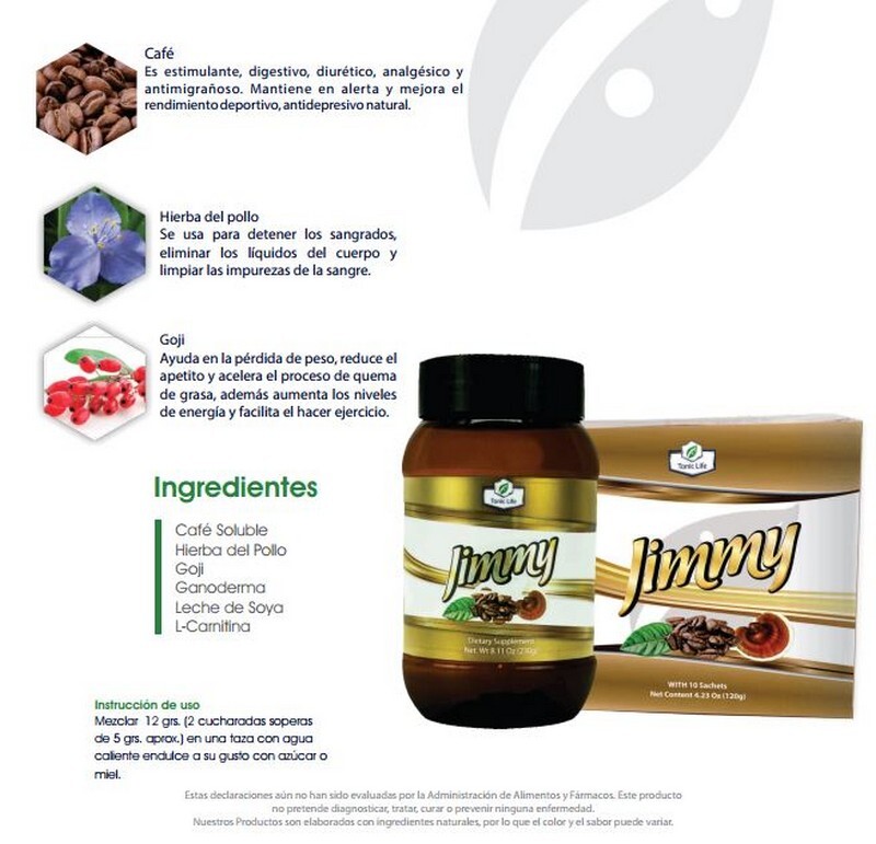 Jimmy Coffee Da energía y mantiene jóvenes las células. 