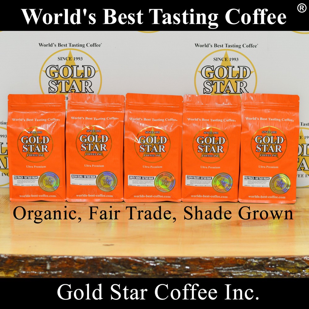 5 LB * RARE ORIGINS * FAIR TRADE / ORGANIC CERTIFIED COFFEE COMBO SPECIAL