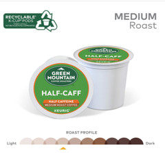 Green Mountain Half Caff Coffee – Medium Roast K-Cup Pods, 96-Count!