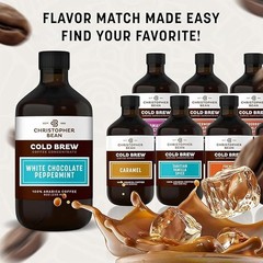 Christopher Bean White Chocolate Peppermint Cold Brew Coffee Bottle