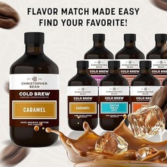 Christopher Bean Caramel Cold Brew Coffee Concentrate – Smooth & Sweet Bottle