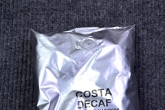 Decaf Bulk Whole Coffee Beans Costa Foil Sealed Vented 2.2 lb Bag BB 04/15/2026