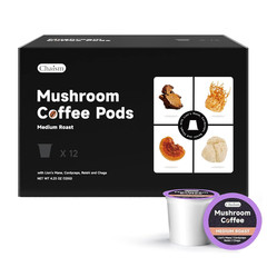 Mushroom Coffee Pods – Arabic Coffee with Lions Mane, Cordyceps, Reishi, Chaga f