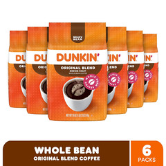 Original Blend Medium Roast Whole Bean Coffee, 18 Ounces (Pack of 6)