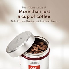 illy Intenso Whole Bean Coffee in Tin 100% Arabica Dark Roast 250g – PACK OF 12