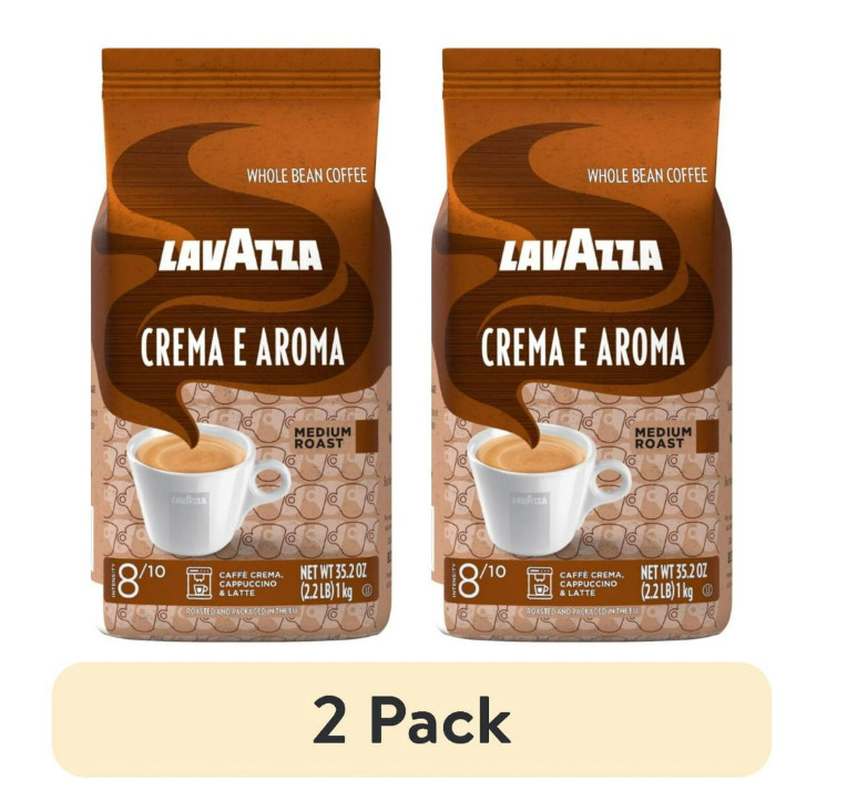 Lavazza Crema e Aroma Whole Bean Coffee 2 Pack 2.2lb Medium Roast