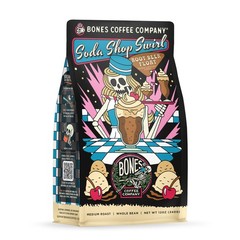 Soda Shop Root Beer Float Coffee, Med Roast Low Acid Arabica Whole Bean 12oz