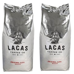 Lacas Original City Roast Whole Bean Coffee 5 lb – 2 PACK