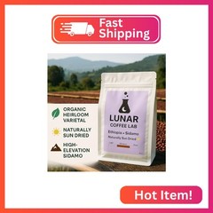 Lunar Coffee Lab Heirloom Organic Ethiopia Coffee – Medium Light Roast – Cup of