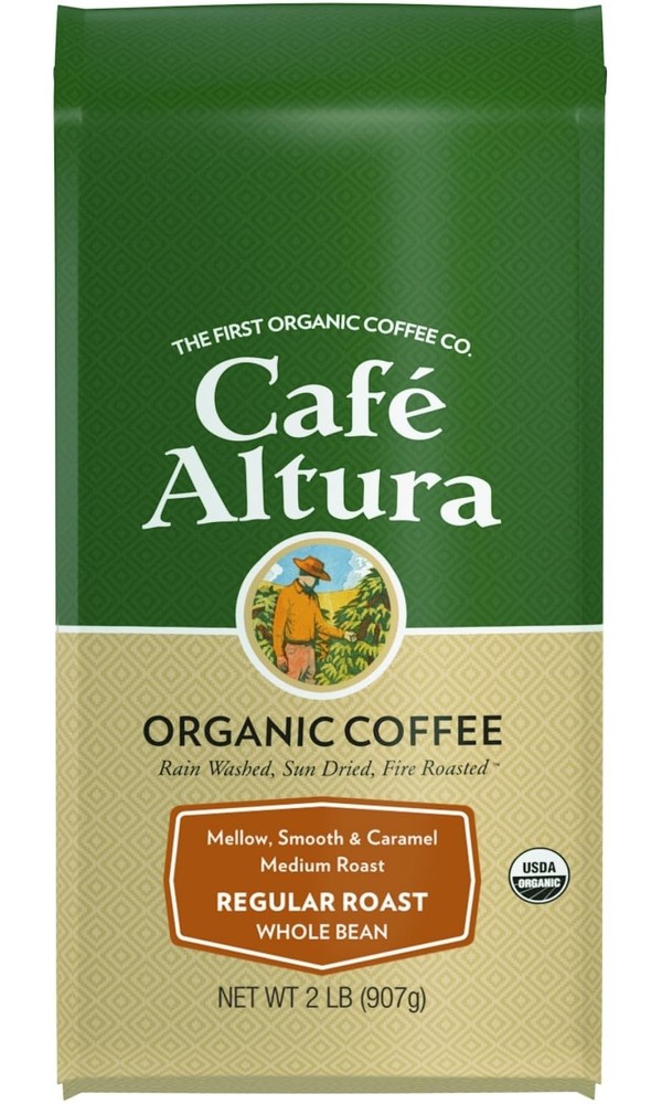 Organic Arabica Coffee Beans Whole Bean Fair Trade Biodynamic 2lb