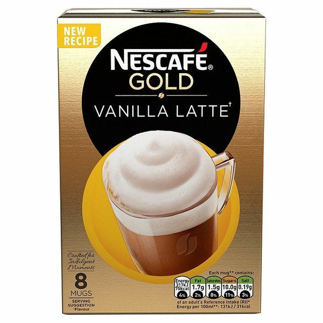 Nescafe Gold Vanilla Latte 8 Sachets – 148g (0.32 lbs)