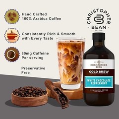 Christopher Bean White Chocolate Peppermint Cold Brew Coffee Bottle