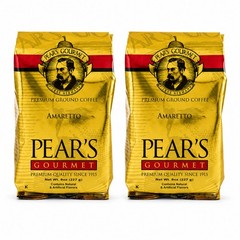 Pear’s Amaretto Ground Coffee | Pack of 2 | 8 oz | Brenmar