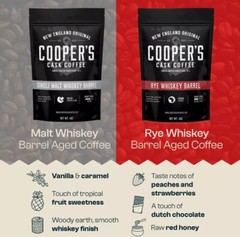 Bourbon & Whiskey Barrel Aged Coffee – 4-Bag Roasted Coffee Beans Set – Free Shi